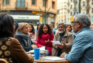 Residents discussing fare changes for Connexion Plus transportation service at a community meeting