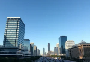 View of Downtown Jacksonville skyline with modern buildings