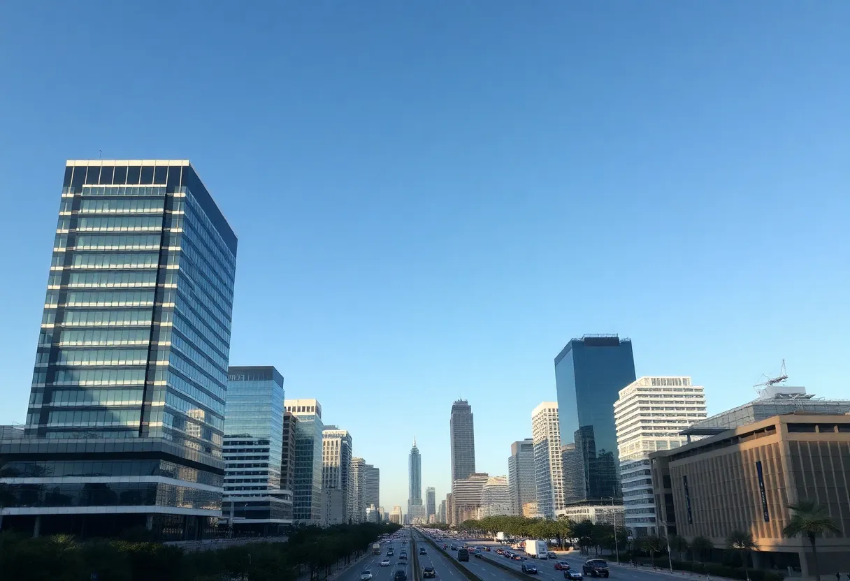 View of Downtown Jacksonville skyline with modern buildings