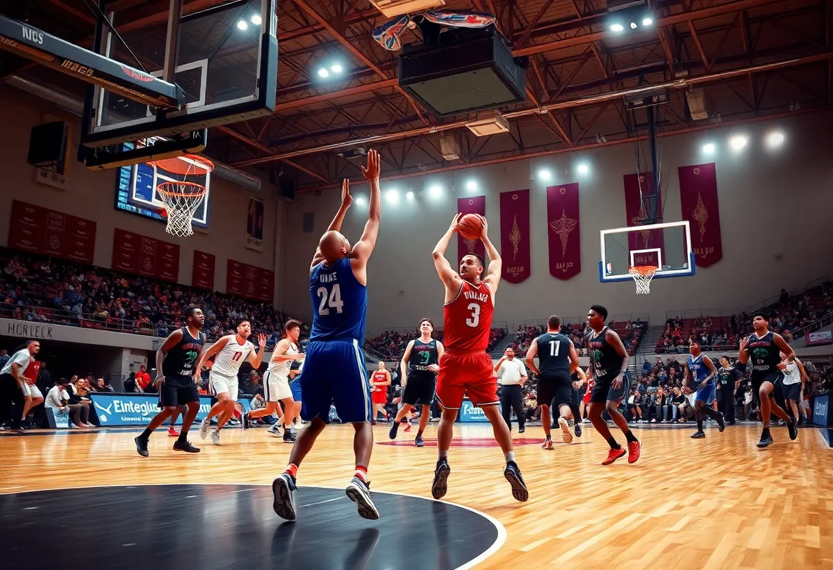 Brooklyn Nets player shooting a three-pointer during a game against Utah Jazz