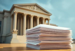 A large pile of legal documents symbolizing the release of investigation files.