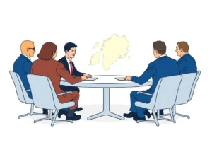 European leaders in a diplomatic meeting about Greenland's sovereignty