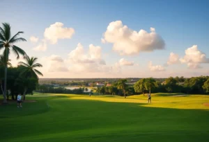 A picturesque golf course in Florida with lush greenery