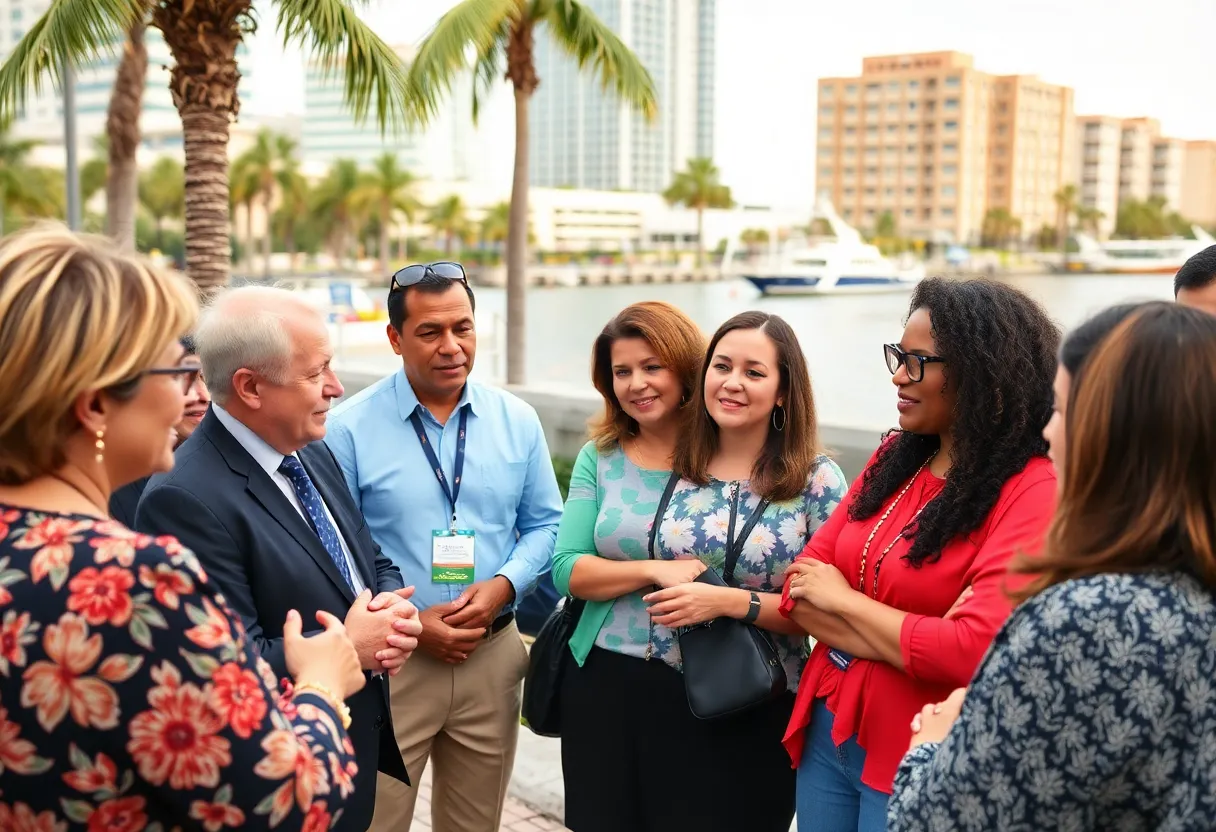 Gathering of nonprofit leaders at Florida Nonprofit Day discussing community advocacy.