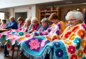 Artisans creating handmade blankets for cancer patients in Jacksonville