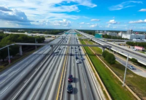 Closed southbound lanes of I-95 in Jacksonville due to a traffic incident