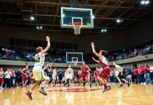 High school basketball championship match between Impact Christian and Providence Christian.