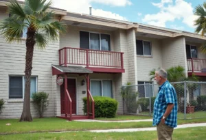 Foreclosure notice on an apartment complex in Jacksonville, Florida