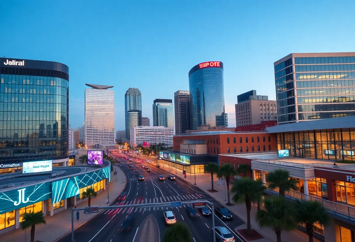 Cityscape of Jacksonville, showcasing business and technology