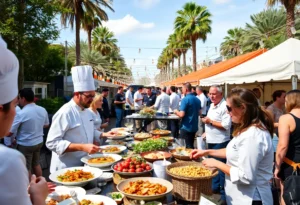 A lively food and wine festival with chefs, wine, and entertainment in Jacksonville.