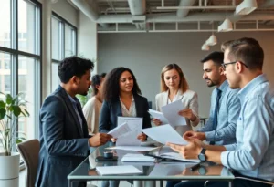 Journalists working together on housing affordability.