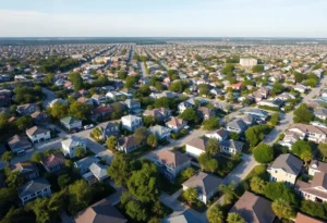 Aerial view of Jacksonville showing diverse residential neighborhoods