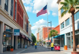 Business district in Jacksonville, Florida, reflecting local economic resilience.