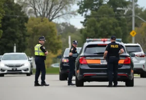 Law enforcement officers conducting an operation in Jacksonville