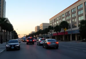Scene of the pedestrian accident on Beach Boulevard in Jacksonville