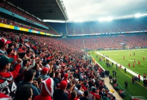 Crowd at the Jaguars vs. Bills playoff game