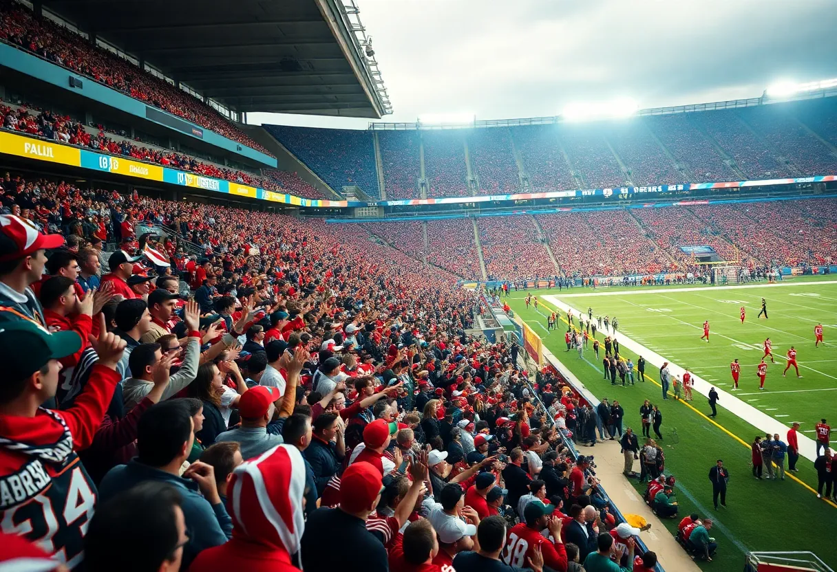 Crowd at the Jaguars vs. Bills playoff game