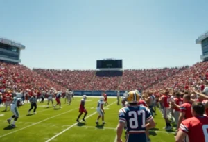 Crowd cheering at Jaguars vs Bills AFC Wild Card playoff game.