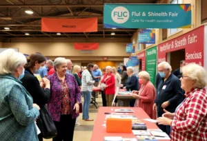 Seniors getting vaccinated at JEA's health fair event