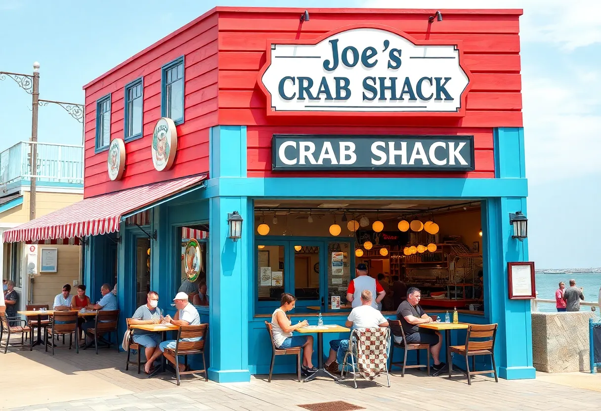 Exterior view of Joe's Crab Shack in Destin, Florida.