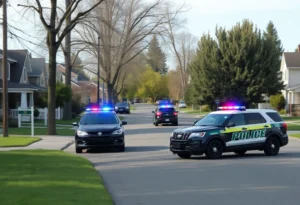 Suburban neighborhood in Lake City, Florida, following a police incident.