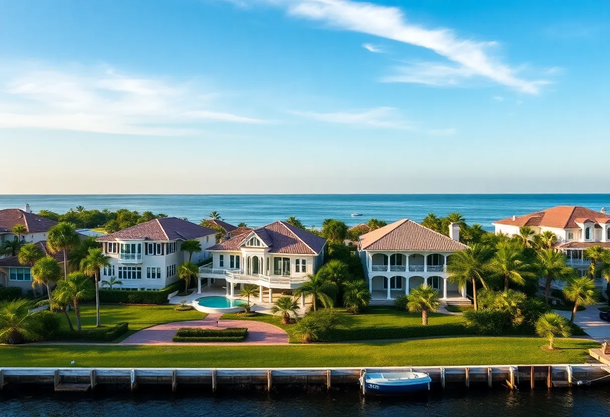Scenic view of luxury homes in Jacksonville, Florida