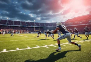 Myles Garrett breaking the NFL single-season sack record during a game against the Bengals