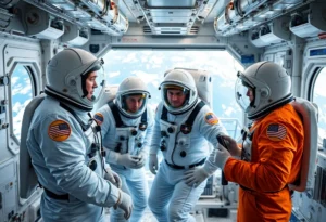 Crew-11 astronauts aboard the ISS conducting research