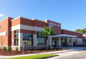 Exterior of a new freestanding emergency room in Jacksonville, Florida