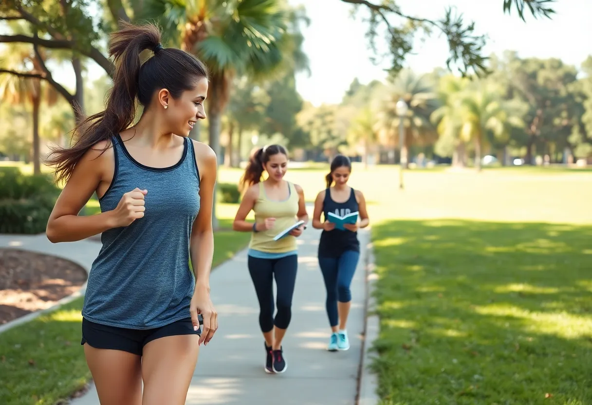 Individuals working on their New Year’s resolutions in Jacksonville, FL
