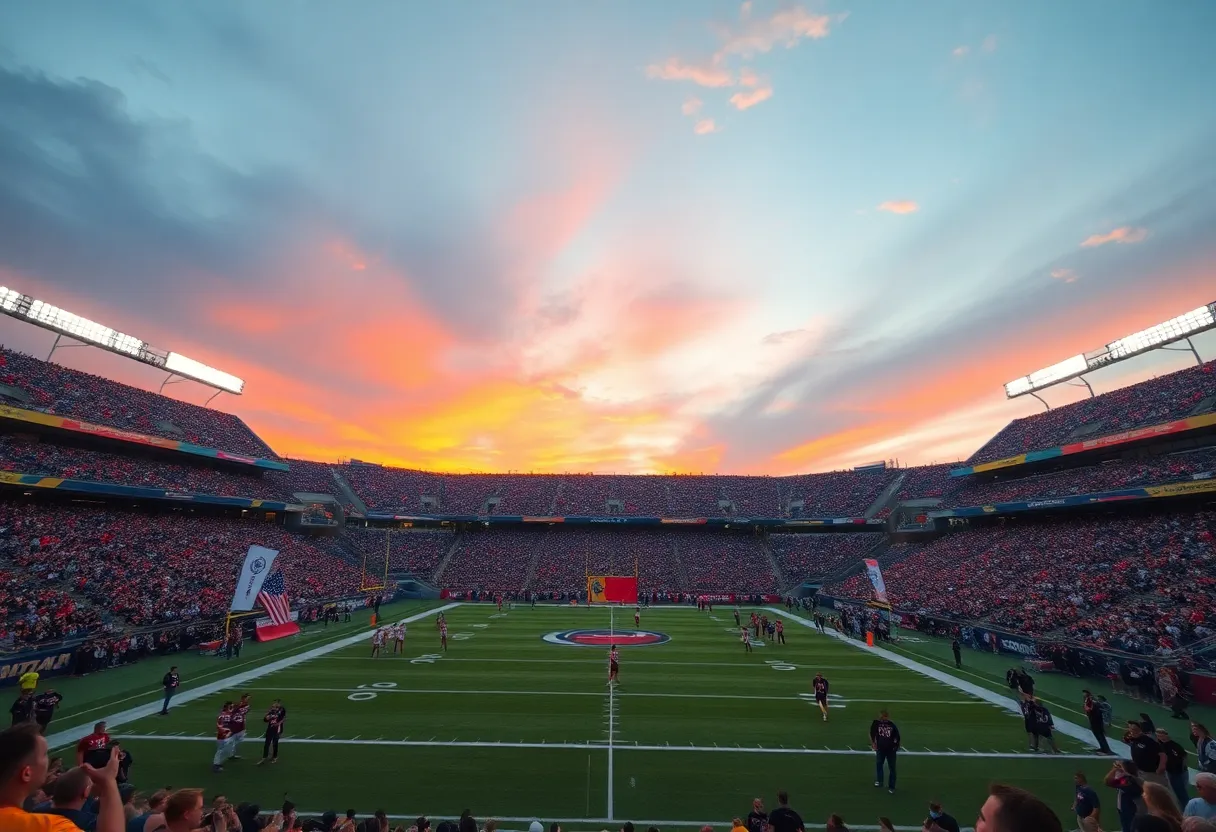 Fans cheering at the NFL Conference Championship game