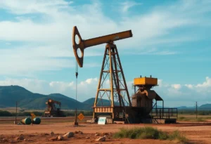 Oil rig in the Venezuelan landscape