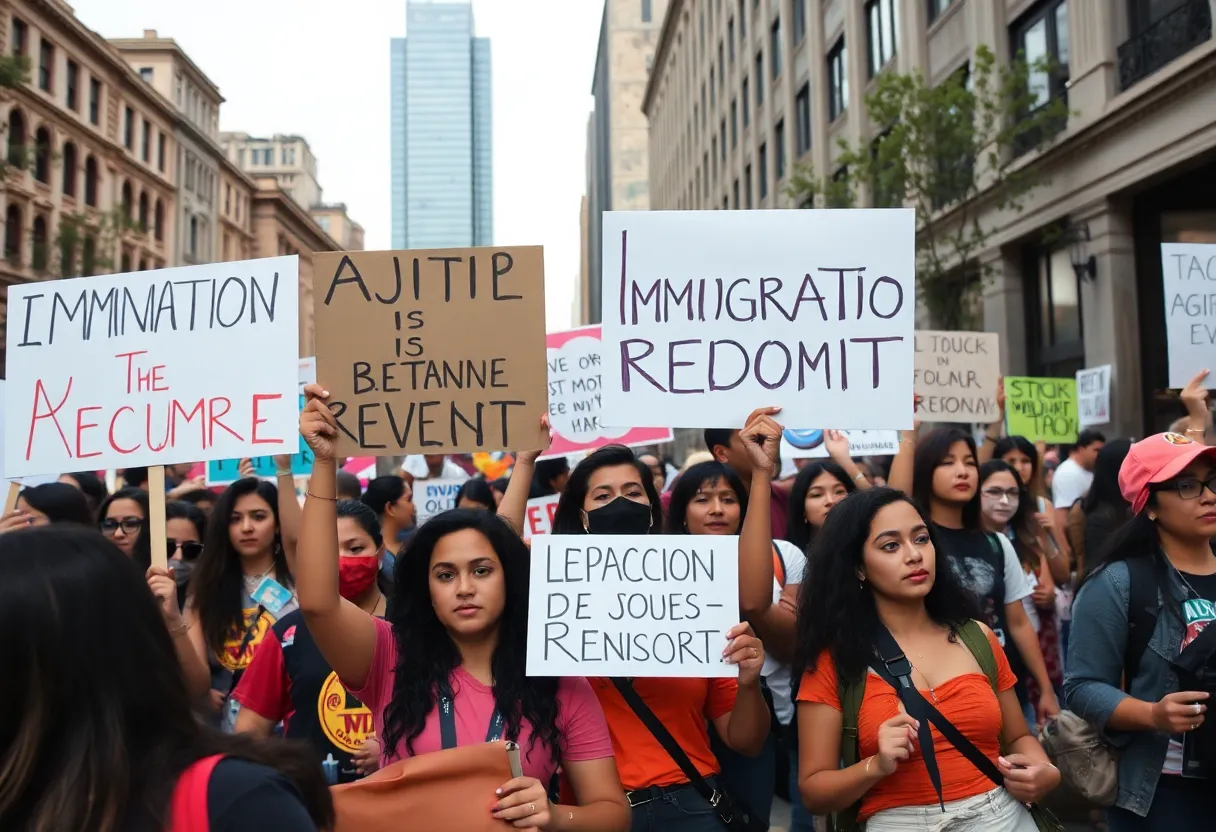 Activists gathered for an anti-ICE rally in Florida