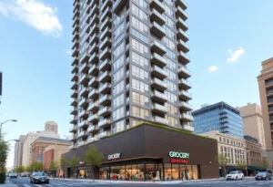 Rendering of the Pearl Square development in downtown Jacksonville