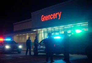 Police operation outside a grocery store in Jacksonville