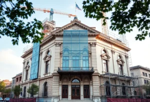 Urban revitalization underway at the Jacksonville downtown courthouse.