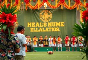 Ceremony celebrating the induction into the Polynesian Football Hall of Fame