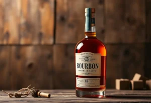 Seelbach's Private Reserve Laborer's Blend bourbon bottle on a wooden table.