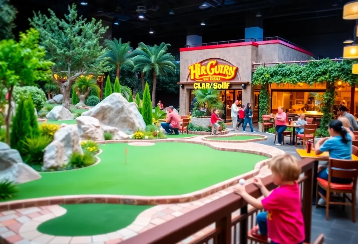 Artistic render of the proposed Nothing Putt Fun & Games miniature golf course