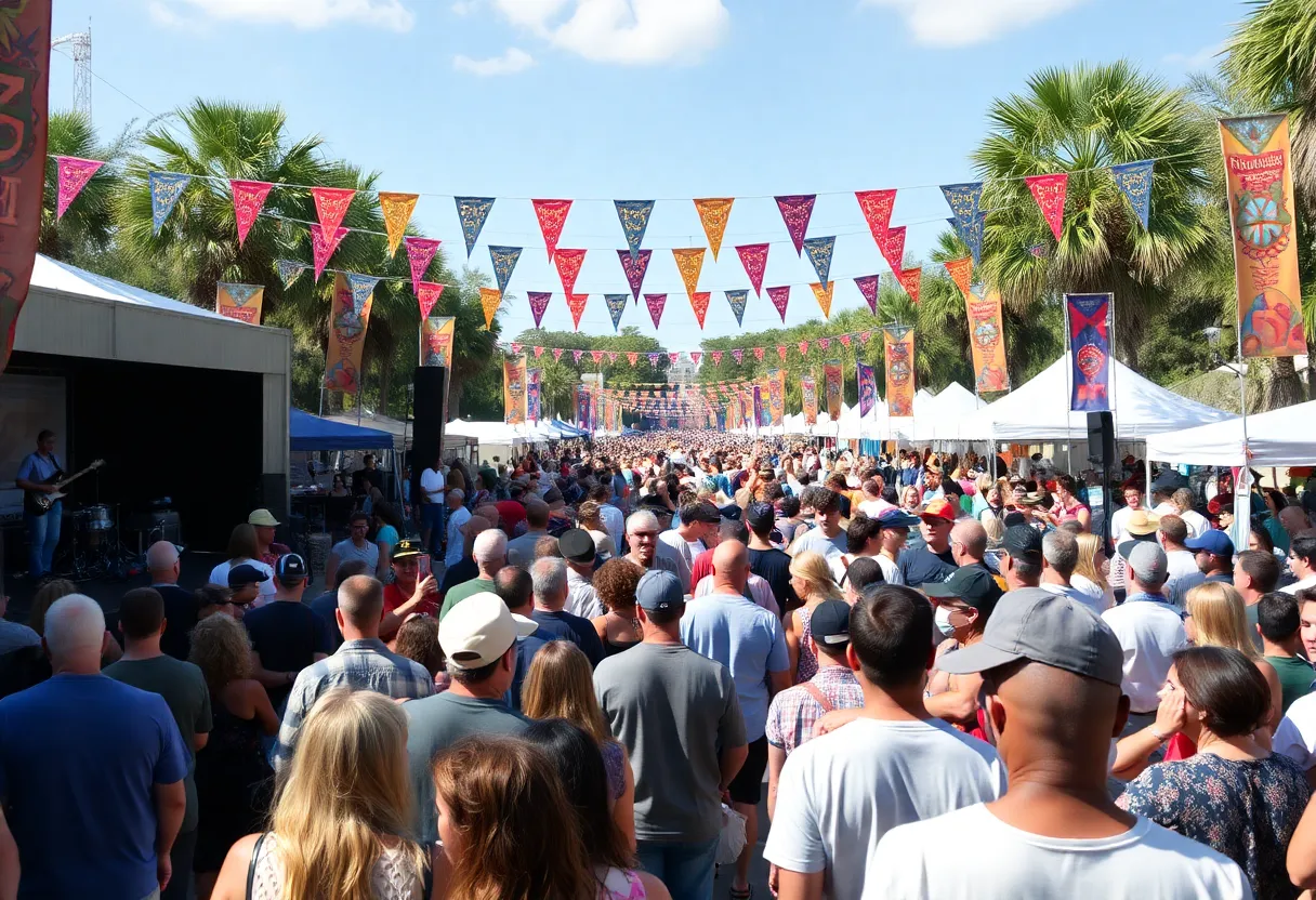 Crowd enjoying the St. Augustine Music Festival at Francis Field