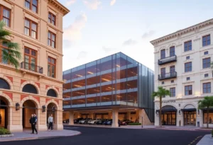 Architectural rendering of the new parking garage in St. Augustine