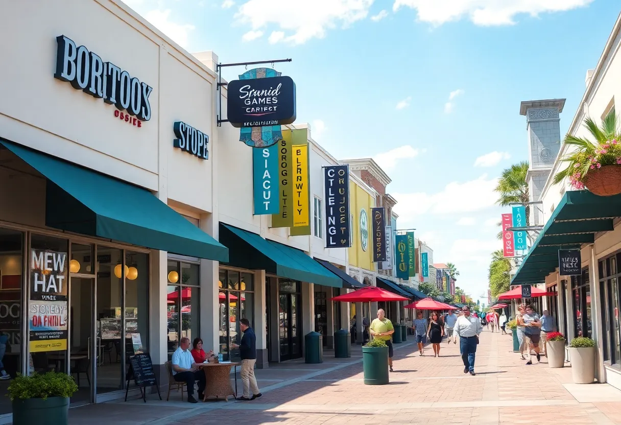 Shopping street featuring new retail and dining options in St. Johns County