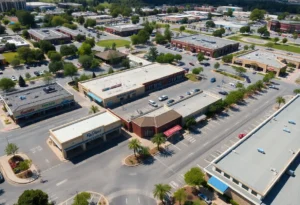 Aerial view of St. Johns shopping center in Jacksonville, Florida