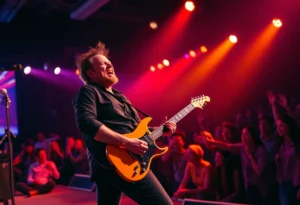 Guitarist Taylor Roberts performing on stage