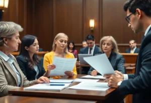 Courtroom scene related to Timothy Busfield child abuse allegations