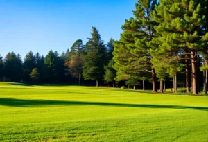 Close-up of a Beautiful Golf Course