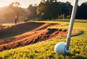 Close up of a beautiful golf course