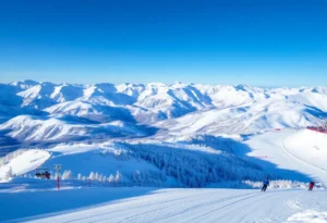 Ski racing in Crans-Montana snow-covered landscape