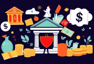 Illustration showing financial loss and consumer protection themes.