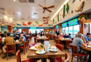 Interior of Salt & Tide restaurant at Jacksonville Airport